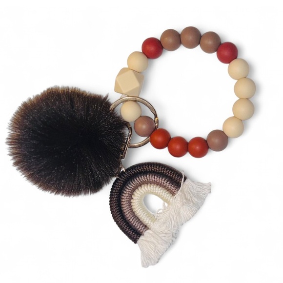 Accessories - Rustic Rainbow Women’s Silicone Beaded Keychain